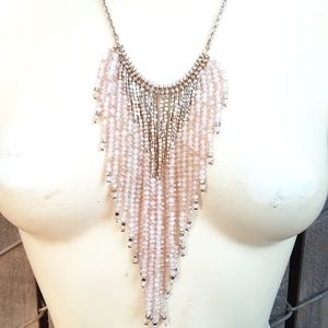 Crystal Statement Waterfall Necklace
